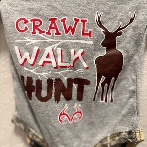 Realtree Gray Newborn Onesie Crawl Walk Hunt Size Newborn